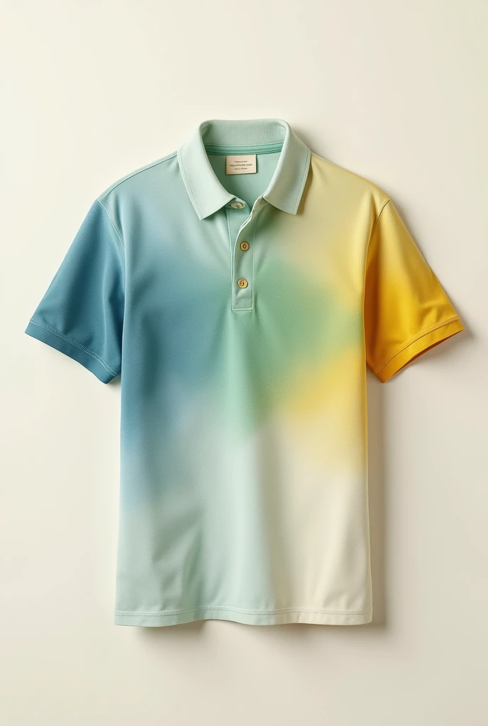 Design a polo shirt with the representative colors of the minimalist sustainable development goals