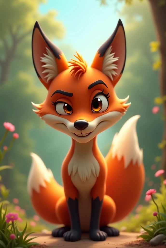 Animated image of a fox with a face that wants to gain an advantage