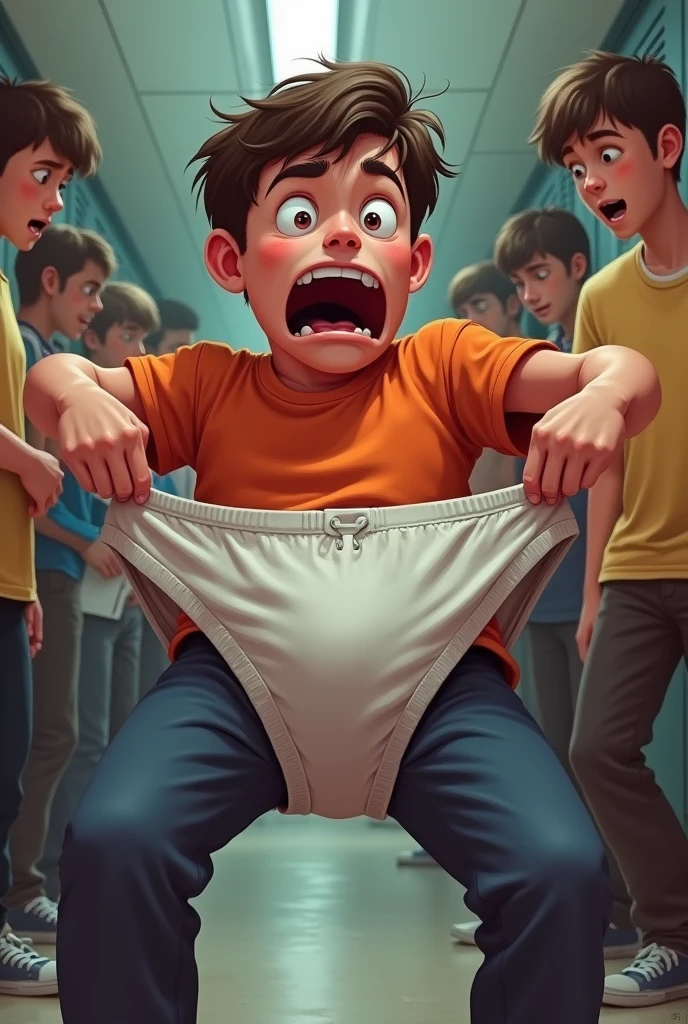 Boy getting wedgied