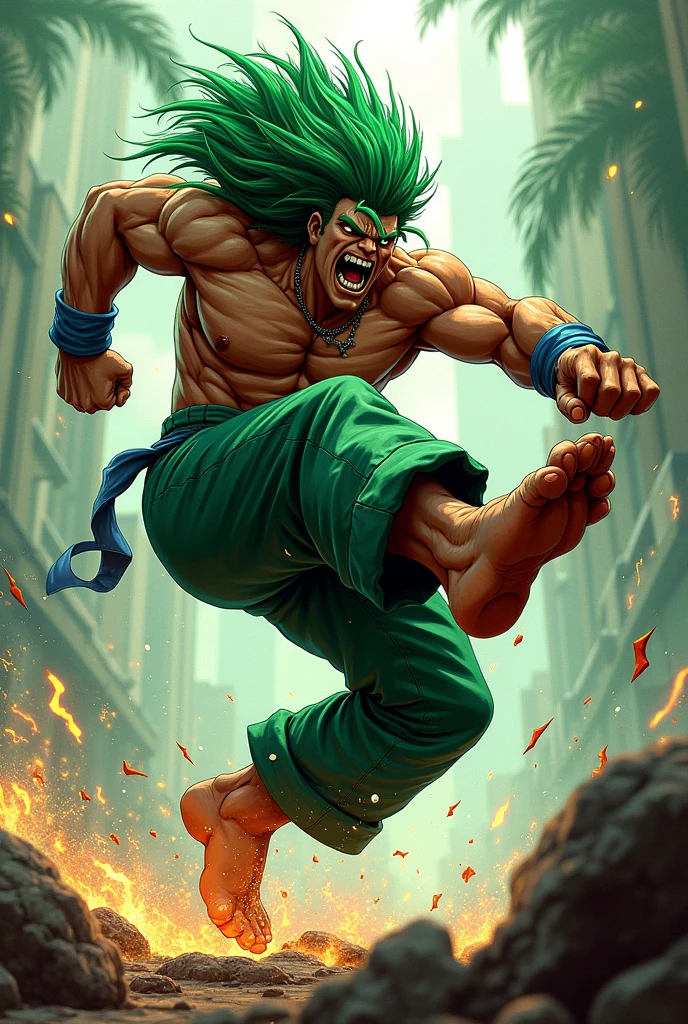 blanka kicking looking forward