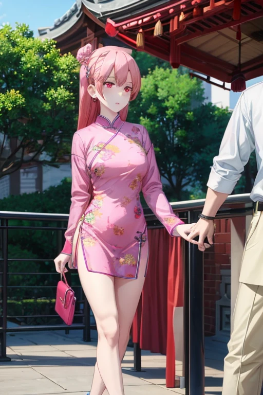 A girl, busty, elegant china idol.