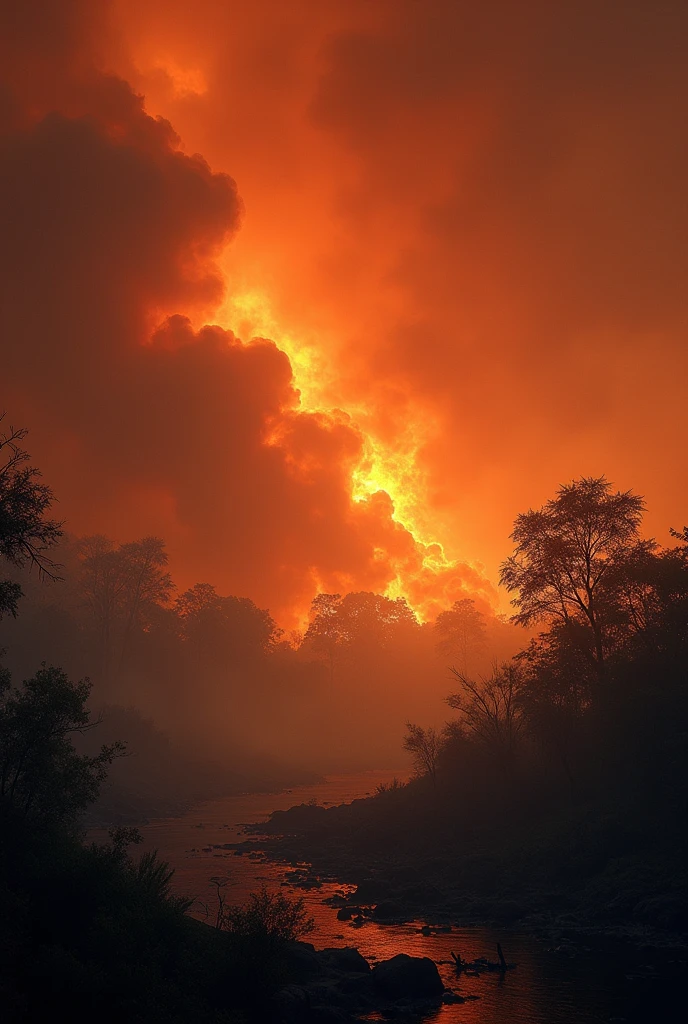 An image , to show the fires in Brazilian territory and what they cause to our planet