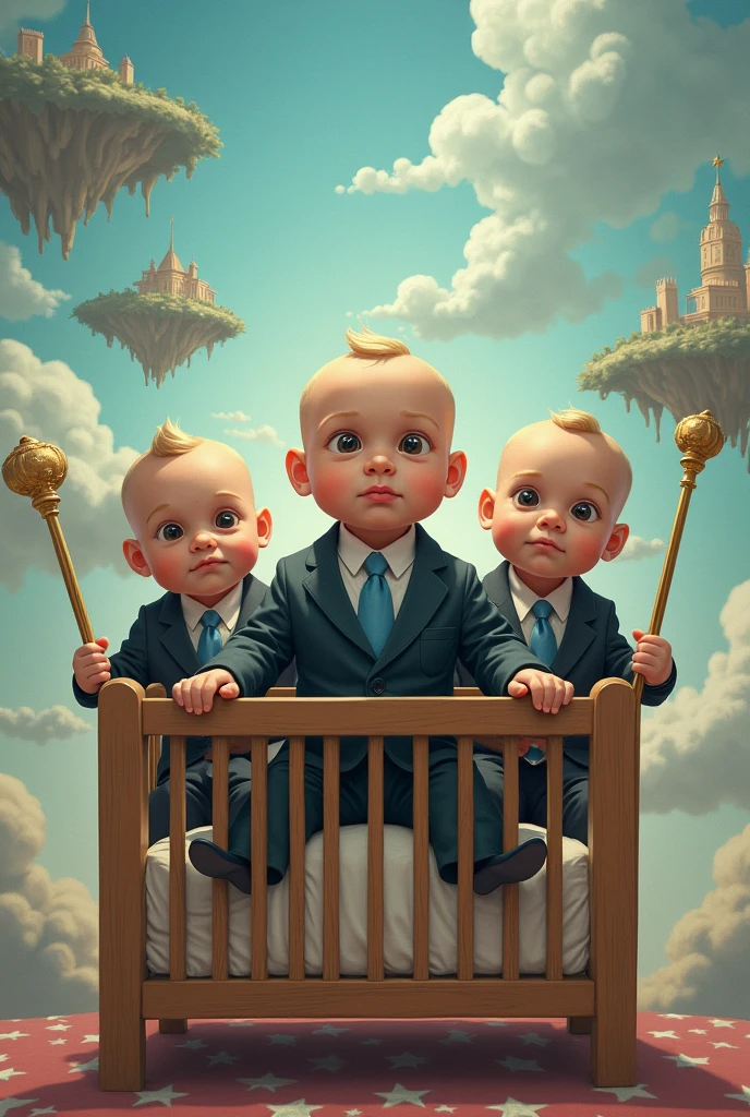 children leaders in a crib