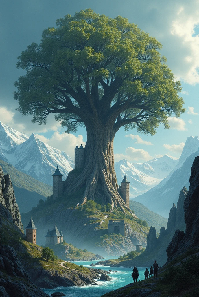 Midgard with kingdoms linked like a tree