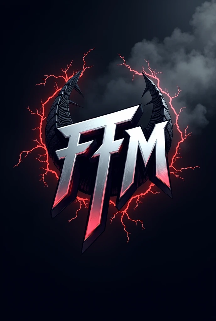 Make an e-sports logo, with claw and smoke effects and with black lightning effects around the logo, with the logo *ffm*