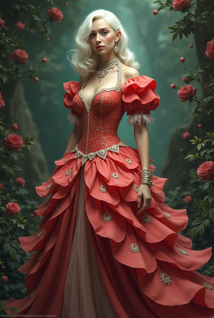 Makes the big white-haired family's lips dress like a woman