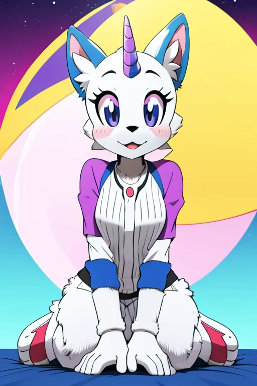 Furry female nirik unicorn alola pokemon sun and moon fursuit mascot baseball style 