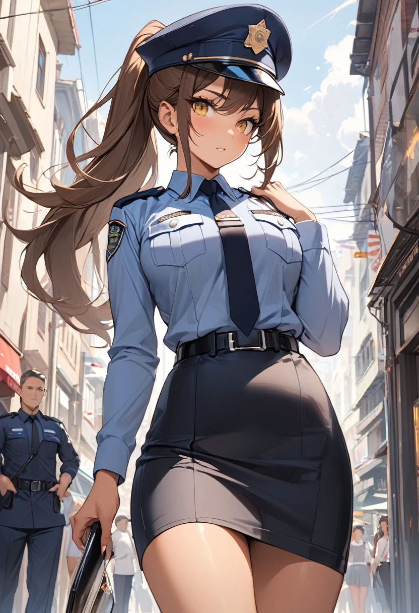 ((velocity)),Attacked by farts, (((Women farting))),(girl farting while stand)),velocity,)(a female police),(wearing a police uniform and skirt),(side view )) (curly hair),(Asian woman),(crime scene outdoor),(masterpiece:1.2、top-quality, best-quality)、(the Extremely Detailed CG Unity 8K Wallpapers、ultra-detailed、Best Shadows)、(细致背景)、(The best lighting、extremely delicate and beautiful)、depth of fields、1girl in、独奏、upward looking gaze、