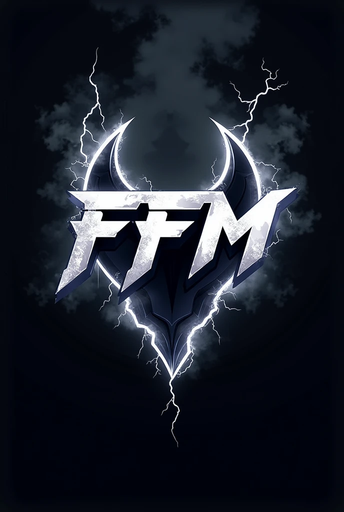Make an e-sports logo, with claw and smoke effects and with black lightning effects around the logo, with the logo *ffm*
