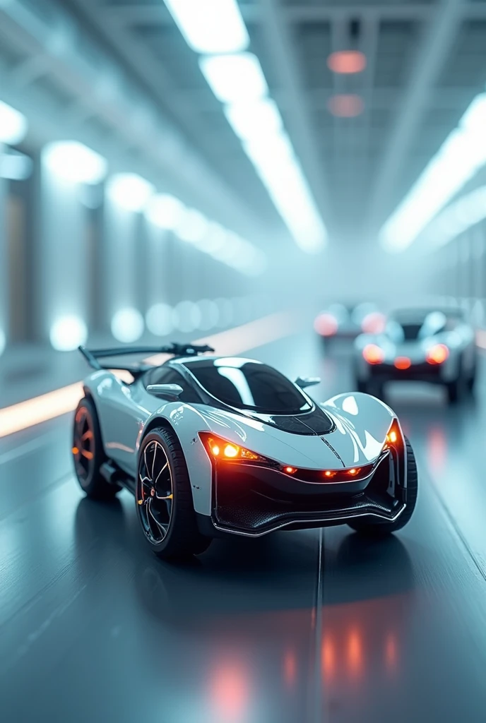 Small futuristic remote control cars