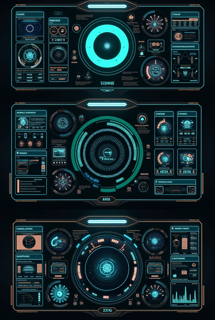Dashboard Design: Imagine a board divided into sections representing different critical areas of the ship.: the power reactor, the life support system, the engines, and the control room. Each section has a futuristic design with status indicators and interactive areas.
style: The dashboard can have a space console style, with graphics and symbols that mimic ship control screens and systems