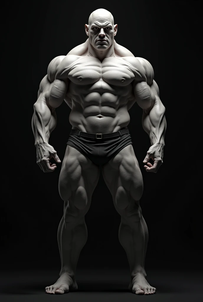 generates a muscular man who looks unreal