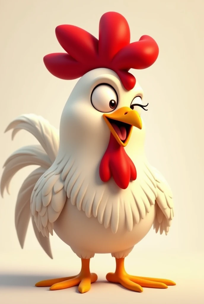 Animated image of a winking rooster