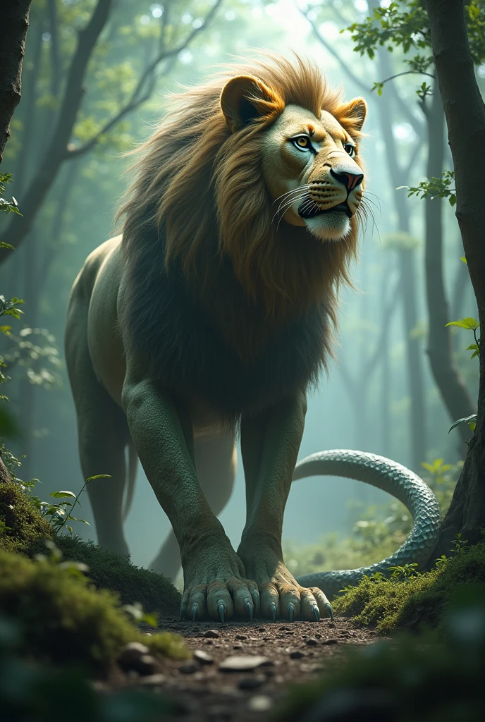 A mix of lion and snake