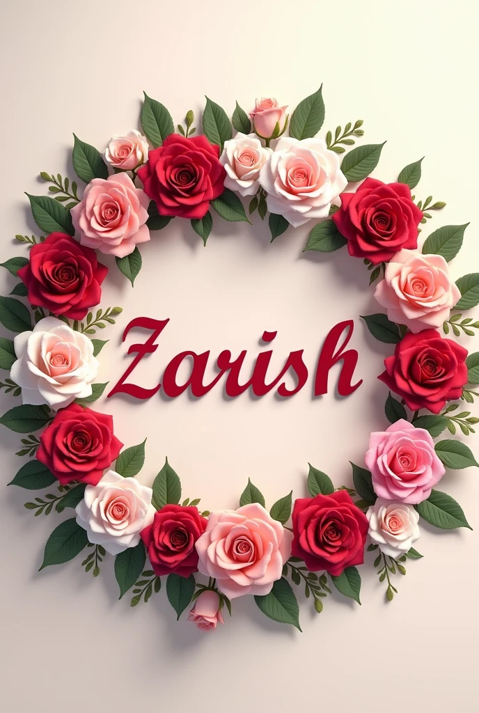 Zarish name display picture of roses