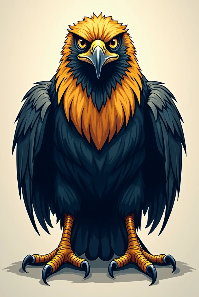 Harpy bird which is the Brazilian royal hawk with a bad and muscular face, emblem, Team logo