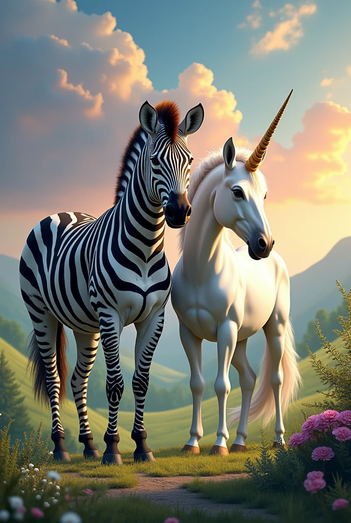 Zebra and Unicorn