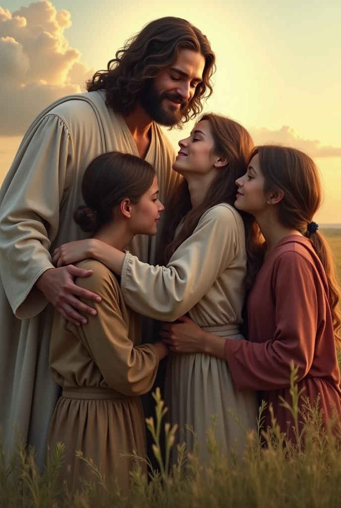 Jesus hugging agers