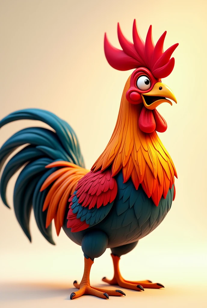 Animated image of a rooster from the side
