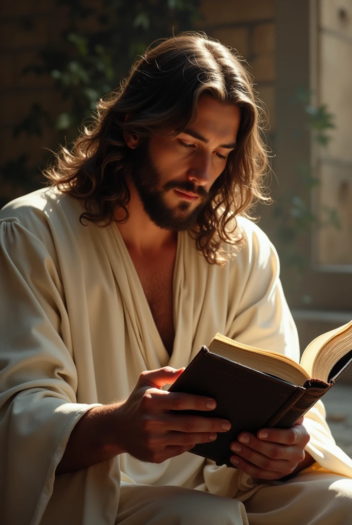 jesus reading the bible