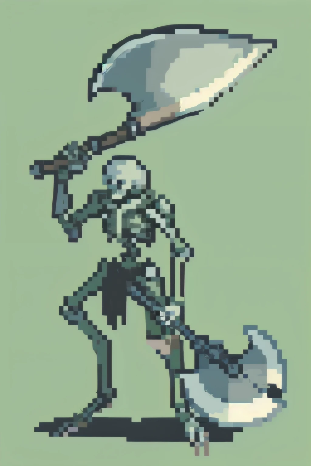 (skeleton), (fantasy), (axe)