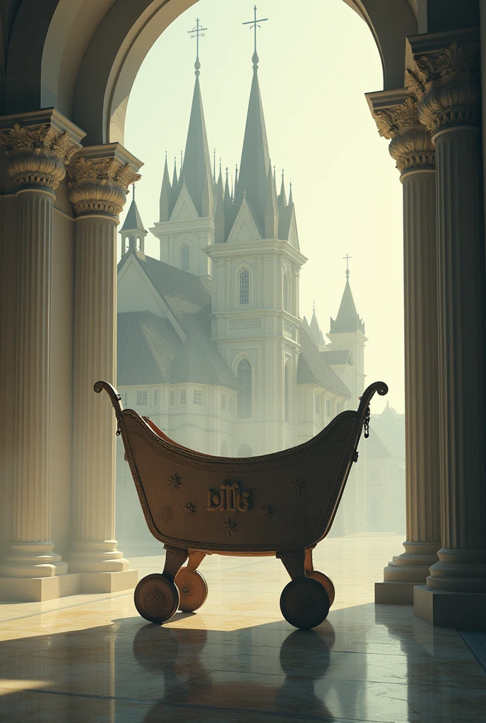 A cradle leading a Christian church