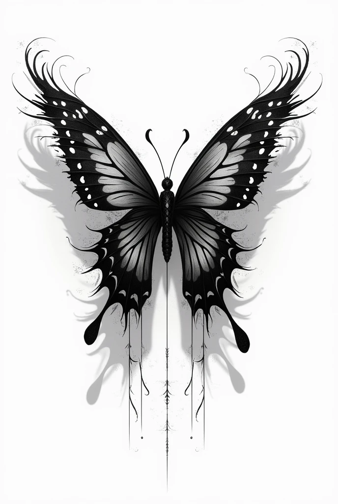 A black and white tattoo, a butterfly, who rules the sun? Who is sexy, pretty and original?