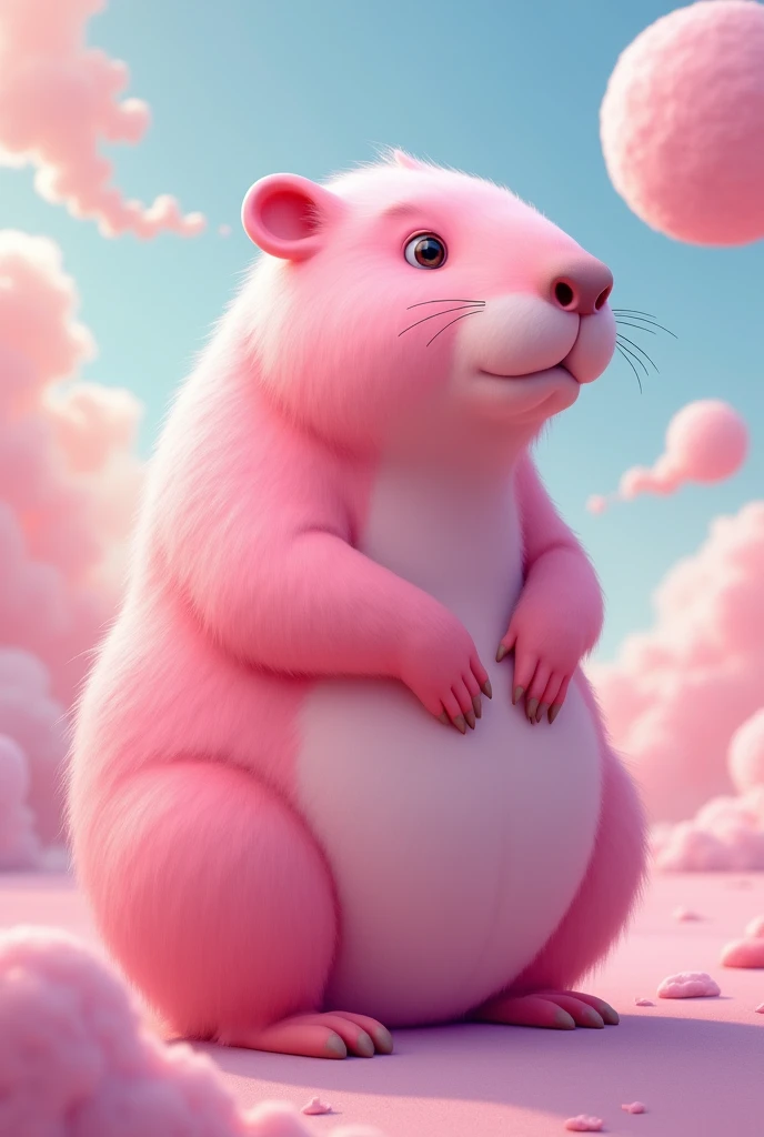 Create a pink capybara  
