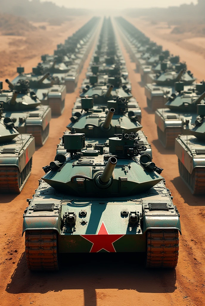 Illustrate a scene of militaristic precision and discipline, with soldiers engaging in intricate drills or rigorous training exercises. The sun rises over a sprawling military base, casting long shadows and bathing the landscape in a golden glow. Soldiers in uniforms, sharp and crisp, move in synchronized formations, executing complex maneuvers with precision and focus. Helicopters and military vehicles dot the horizon, ready for deployment. Drums roll in the distance, adding a sense of urgency and gravity to the scene. The scene embodies the unwavering commitment to military preparedness and the unyielding spirit of discipline and order. (high-definition), (realistic rendering), (det