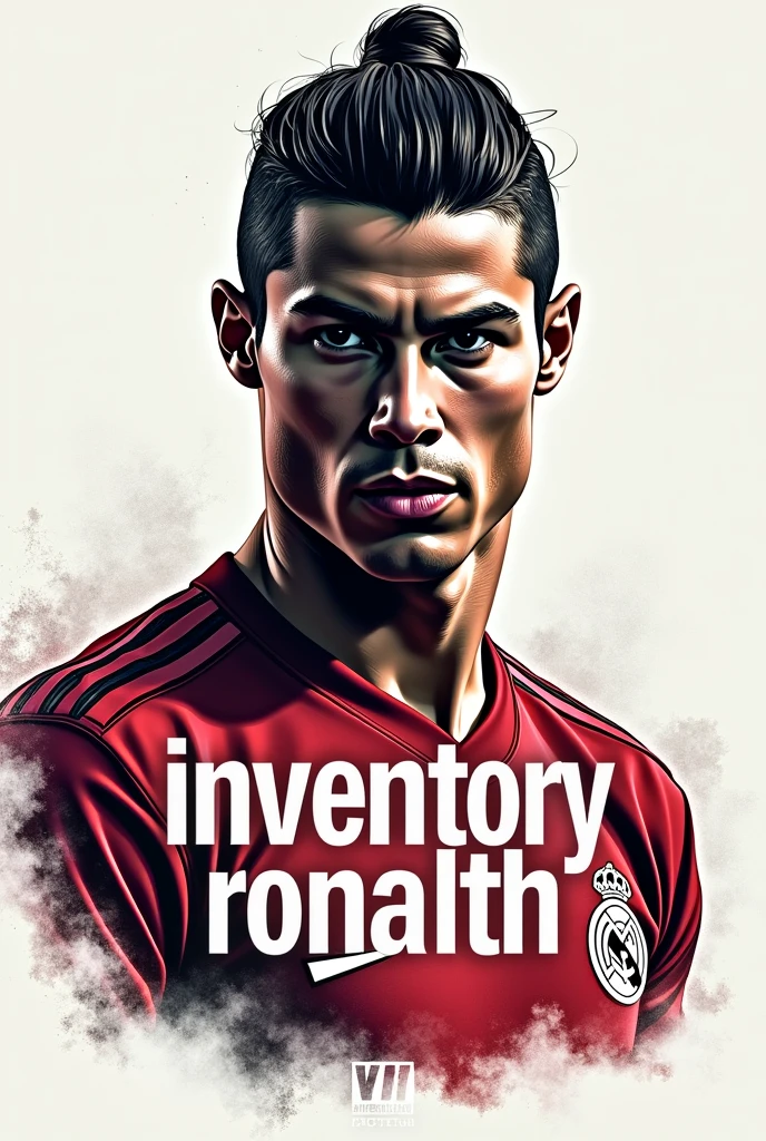 An image for a shirt with Cristiano Ronaldo's face and a message that says INVENTORY HEALTH