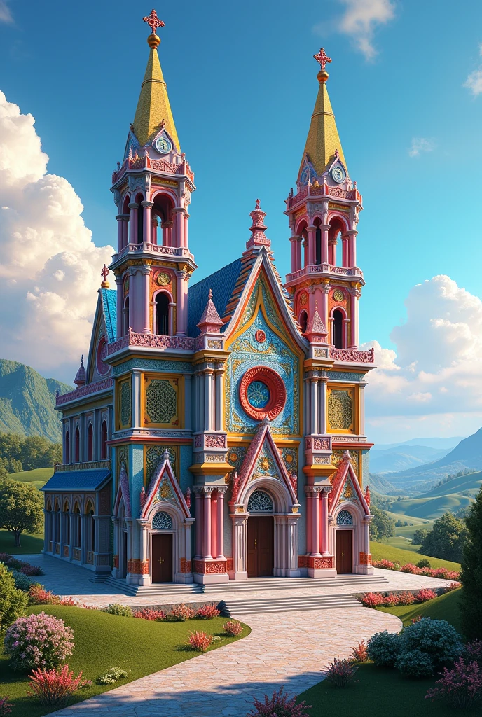 Lalibrlla church with colorful combination