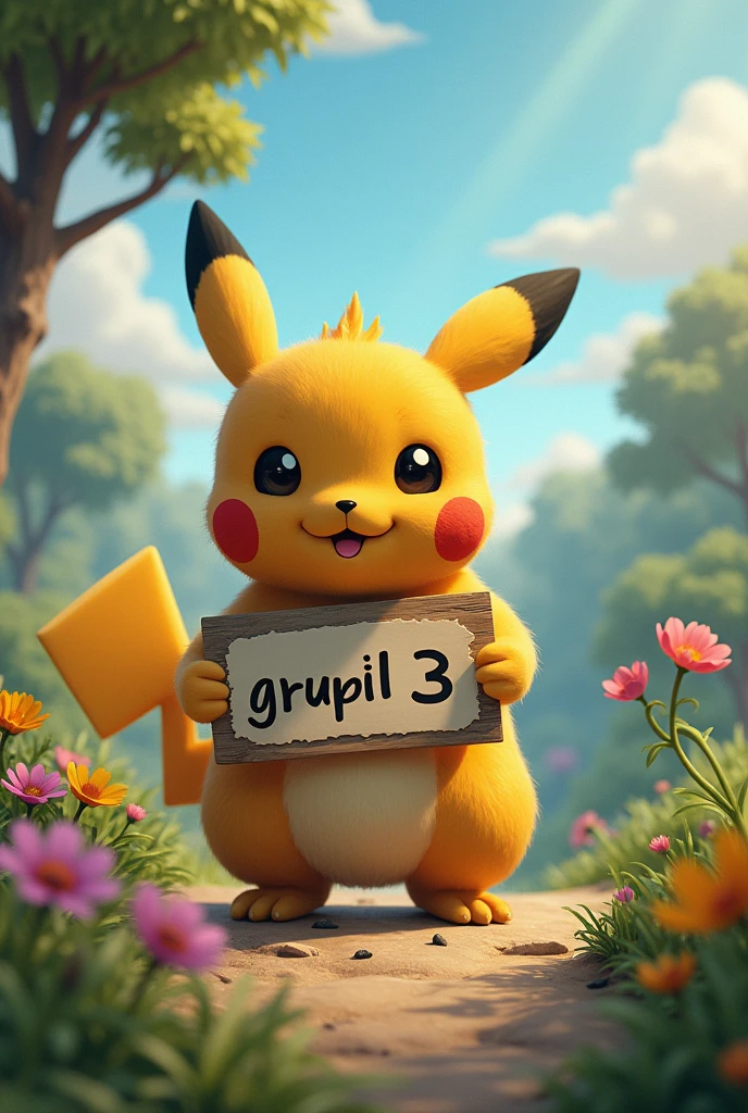 Pokémon Holding a Sign That Says "Grupil 3".0