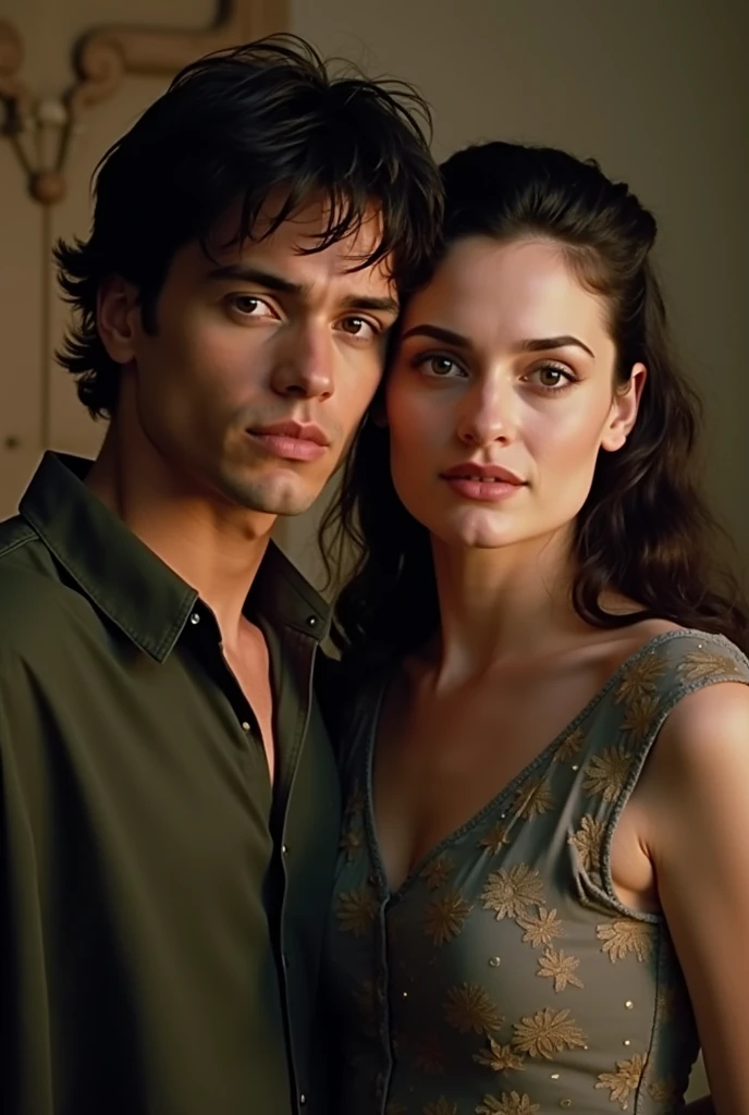Young Brandon lee with young milla jovovich in movie together
