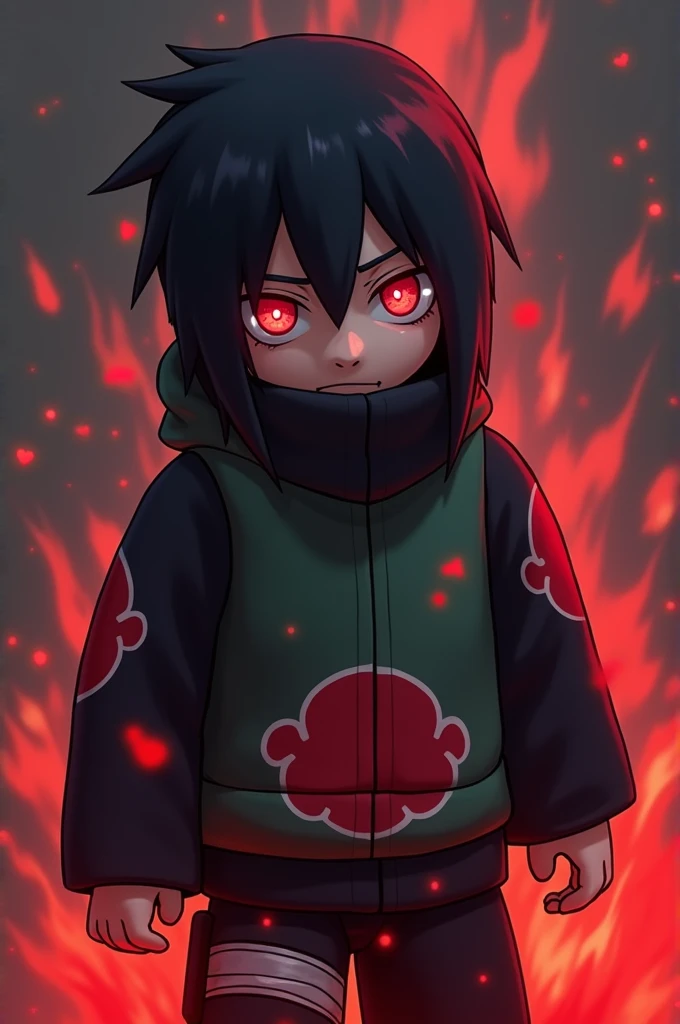Create 4 characters with skins in reference to the Minecraft game that look super furious, 1 of those characters with the Itachi Uchiha skin