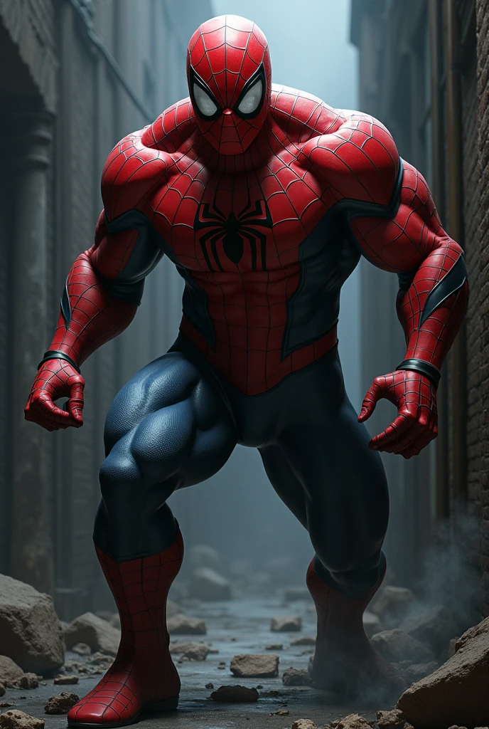 Spiderman bulge grabbing