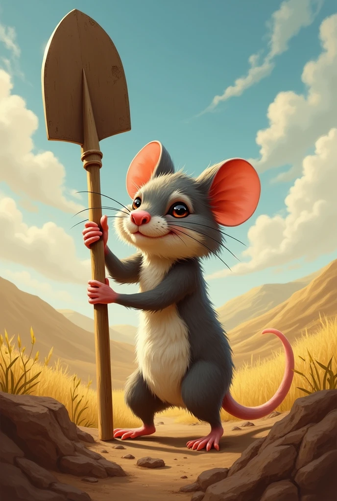 Mouse with a shovel United States
