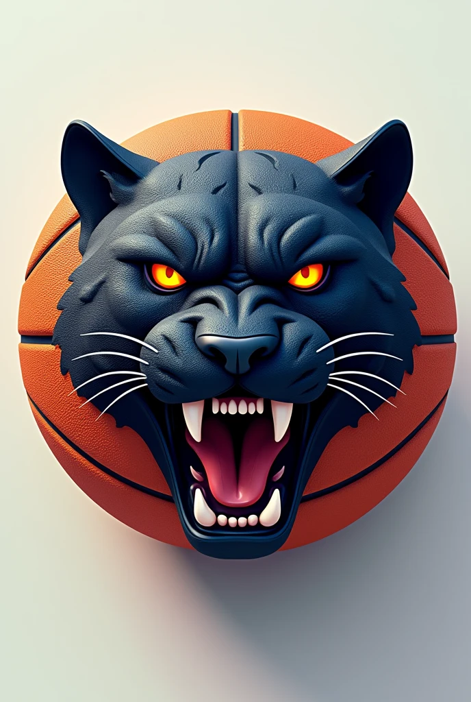 Basketball ball with panther face 3d vector-art