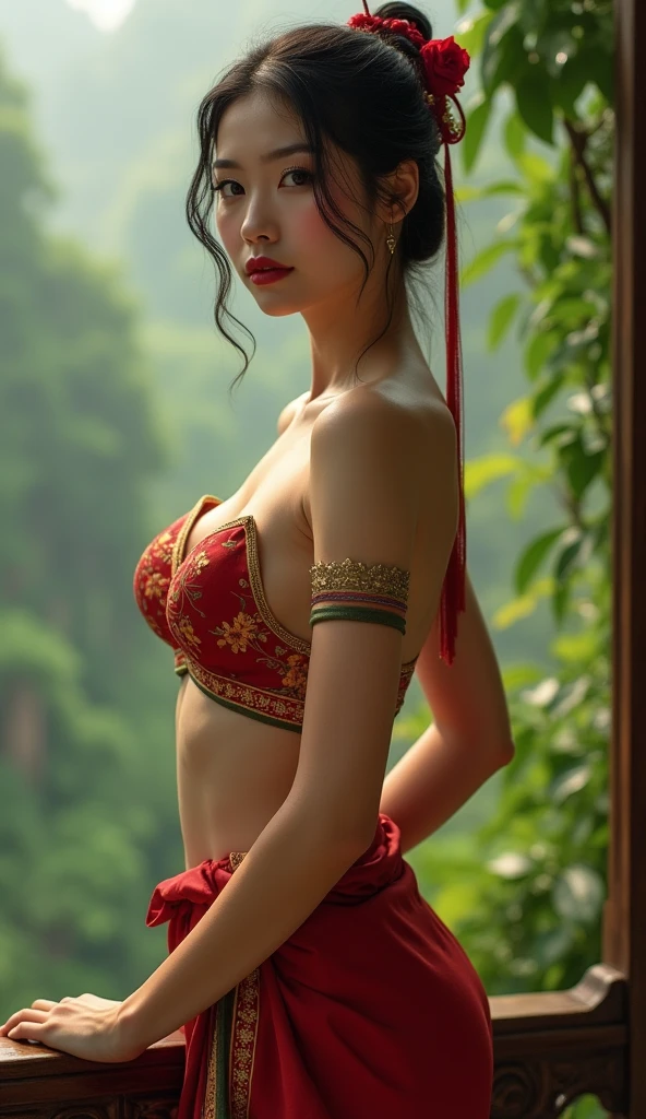 full body image,VIET NAM FRENCH women are very beautiful.,Her face and mannerisms looked thrilling. LARGE BREASTS AND DETAILED CLEAVAGE