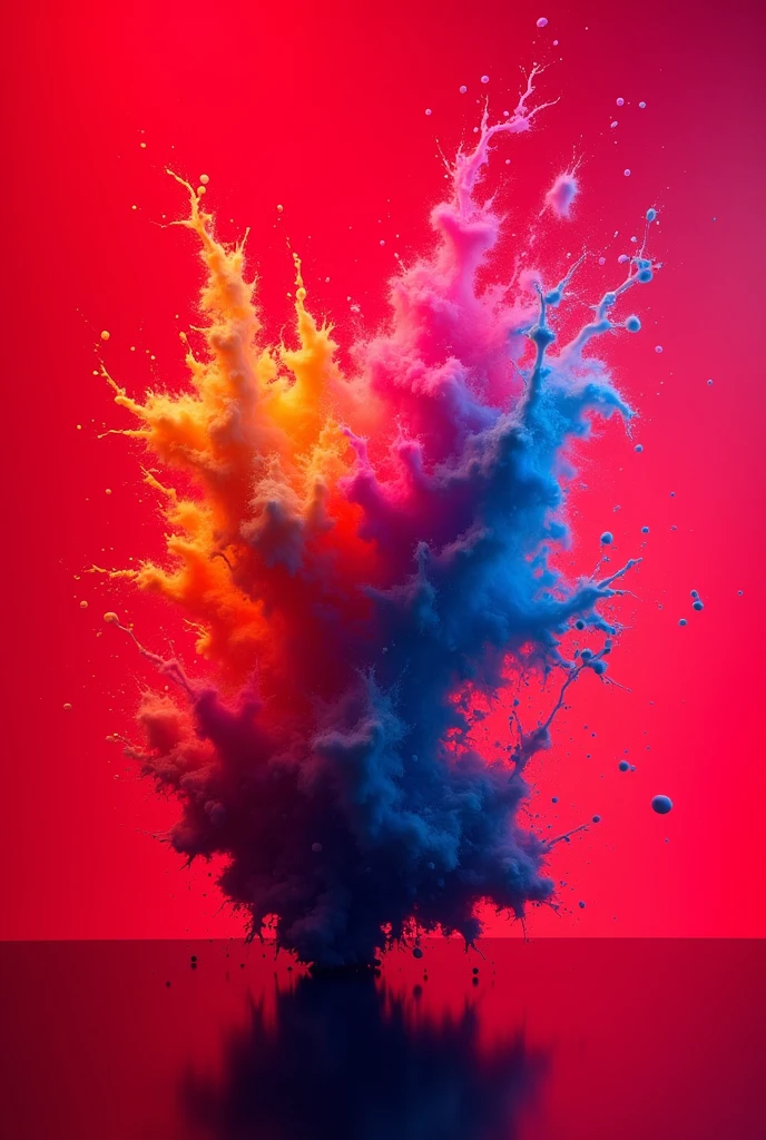 Red splash background neon