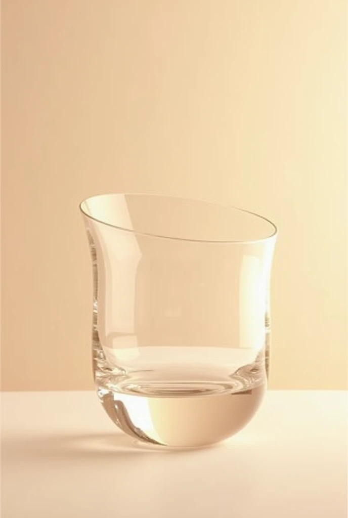 glass on beige background