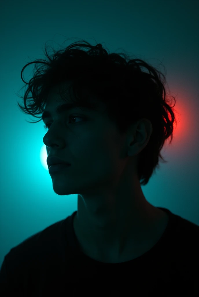 deep focus, grain-intense, desaturated colors, meticulously placed rare film artifacts. Harsh backlight from a 800W HMI emits from offscreen, casting dramatic silhouettes, while blue-red gelled softboxes skim across her face, creating cool, ethereal shadows. Color grade shifted to teal/orange, enhancing the})\),|e|nthetic, dreamy feel.
