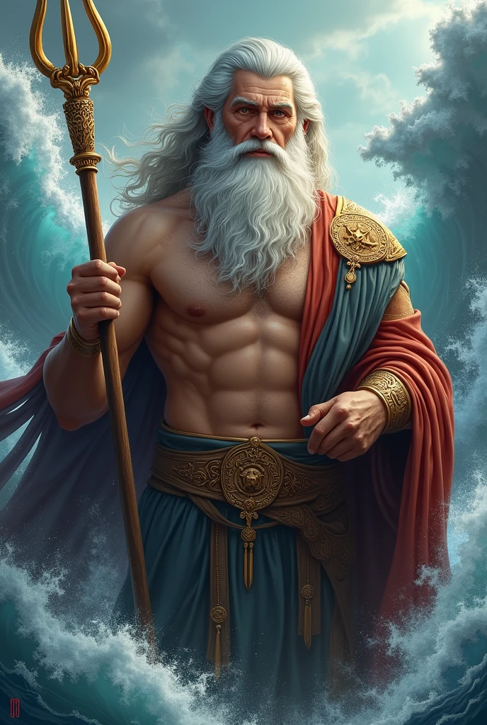 dear poseidon with beard