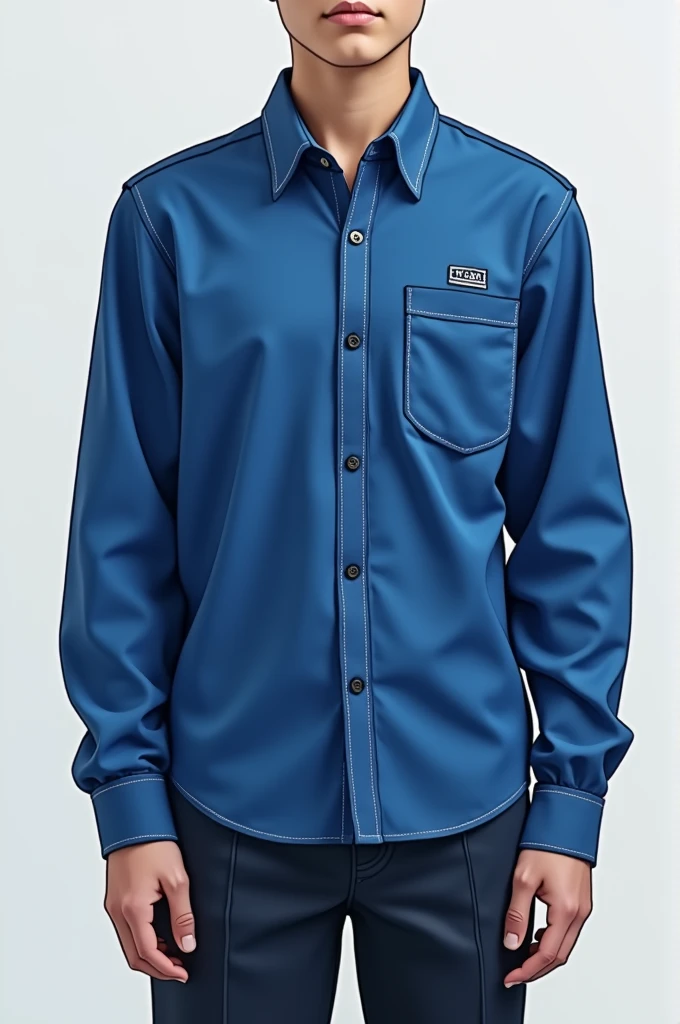 School shirt for Angelitos High School in blue