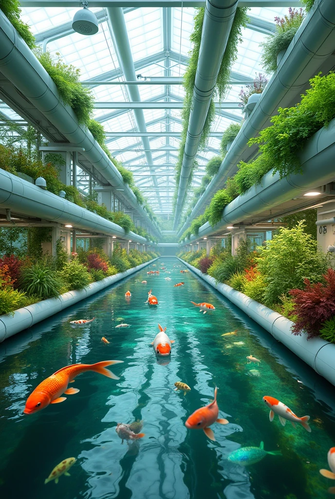 Extensive aquaponic system