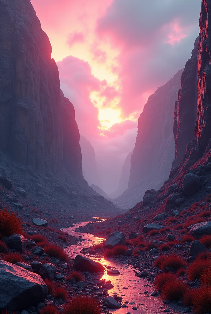 A detailed 3D miniature presentation of Rochedo de Marte, unreal engine Iray NVIDIA RTX 3060 rendering, studio global illumination, stunning landscape, hyperrealistic, highly detailed, volumetric clouds, dramatic lighting, intricate rock formations, vibrant colors, cinematic composition, sharp focus, photorealistic, atmospheric haze, beautiful shadows, specular highlights, physically-based rendering, ultra-detailed, masterpiece