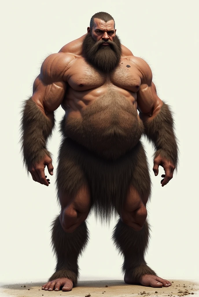 hairy man completely