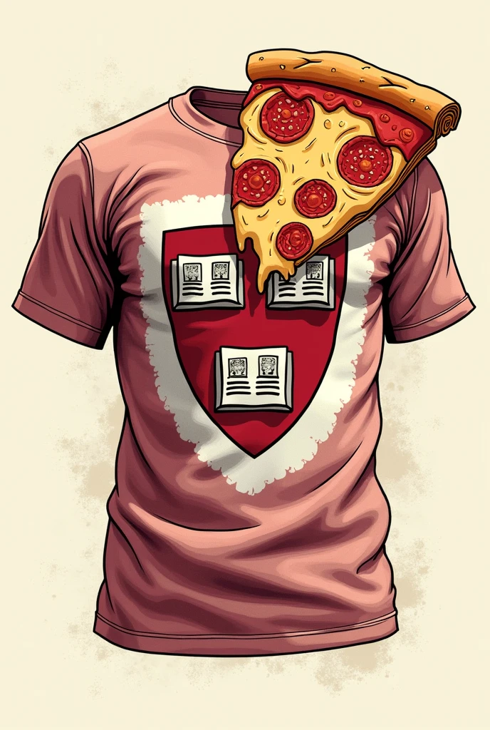 Give me a t-shirt with a print that says Harvard pizza