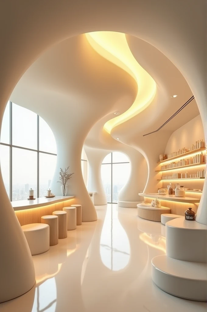 Unique design interior for milk shop