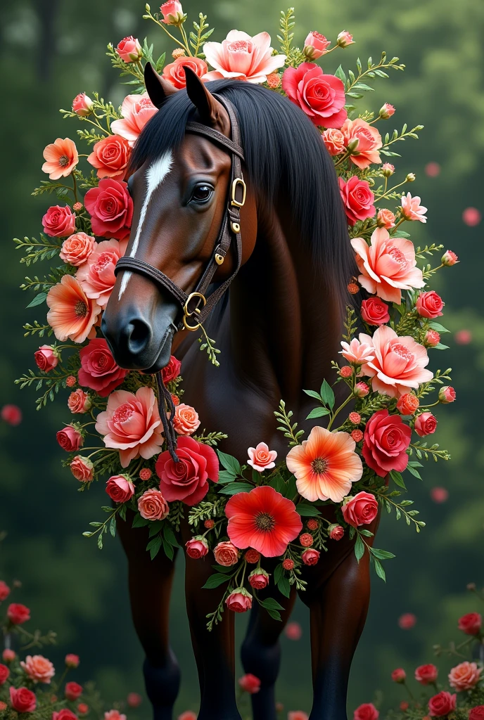 A bouquet with a racehorse