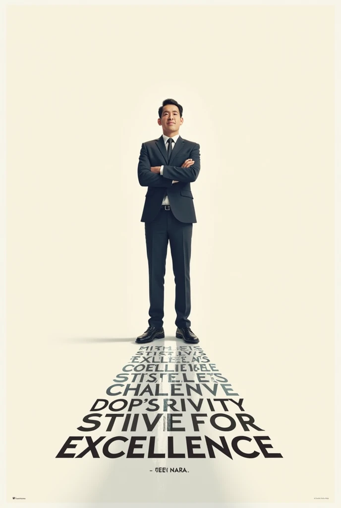Create a poster with this quote
"If everyone is sitting, Stand up; when everyone is standing up, Standout; when everyone is standing out, be the Standard."